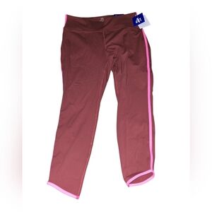 Womens JoyLab Hi Rise Athletic Leggings with Pink Trim, XXL, NWT!!!
